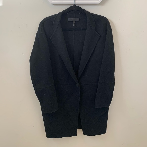 Rag & Bone Black Wool Pea Coat, Size 6 - Picture 6 of 10